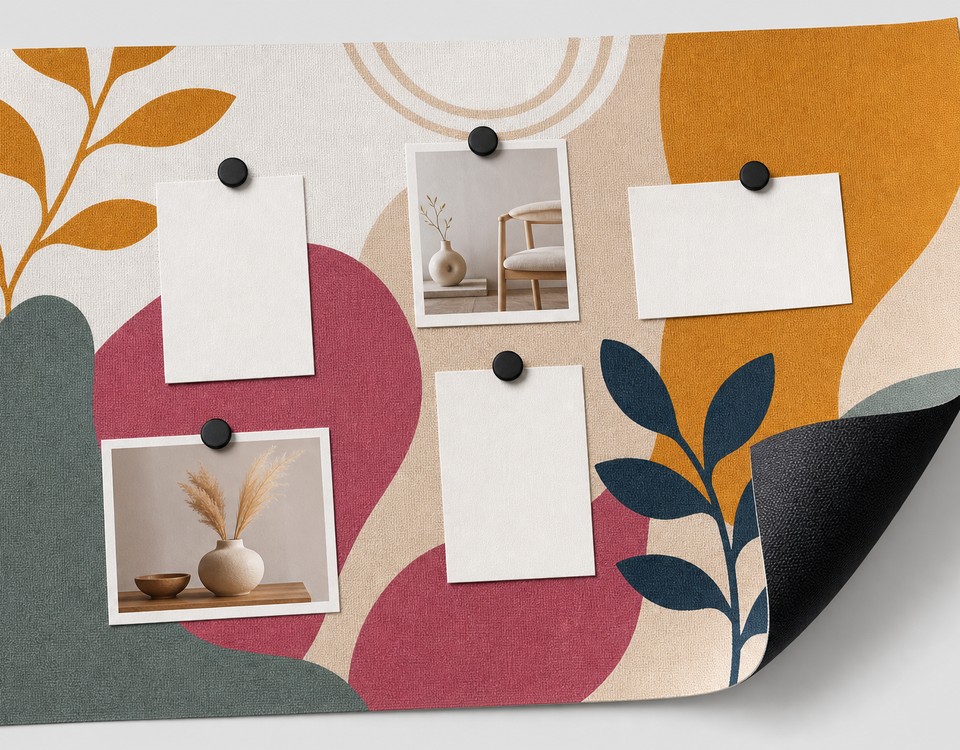 Ferro Canvas als bedruckte Magnet-Pinnwand mit Magnetpins