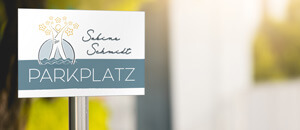 Parkplatzschilder günstig drucken lassen | Digitaldruck-Fabrik Parkplatzschilder