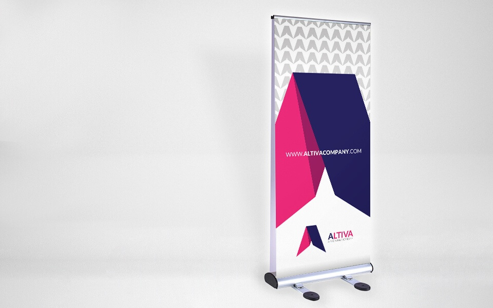 Wetterfestes Outdoor Roll Up mit Wunschmotiv | Digitaldruck-Fabrik RollUp Duo Outdoor