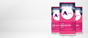 RollUp Start Display – unser günstiger Topseller | Digitaldruck-Fabrik RollUp Start